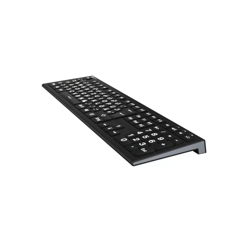 LogicKeyboard XL-Print Astra 2 branco sobre preto DE (PC)