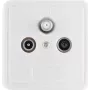 ShiverPeaks BS83905-1SETW BASIC-S tomada de antena BK+SAT, 1 dB, conjunto triplo, branco
