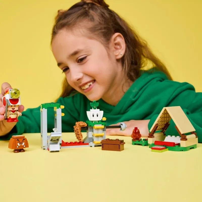 Brinquedo de construção LEGO Captain Toads Camp conjunto 72040 com funções interativas Super Mario