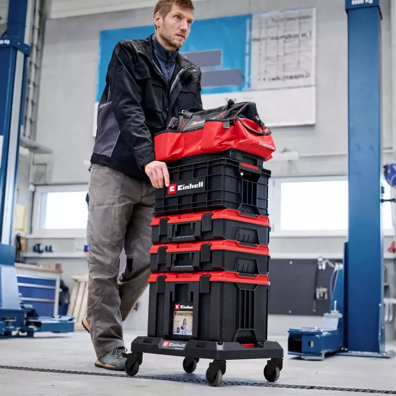 Plataforma com rodas para mala de sistema EINHELL E-Case, preto, capacidade de carga até 120 kg