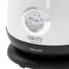 Chaleira Camry CR 1344 — 1,7 l, 2200 W, aço inoxidável, termómetro integrado, base 360°, branca