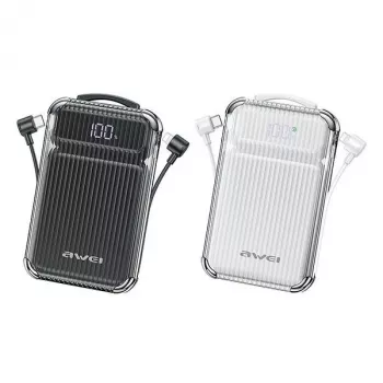 Powerbank 10000mAh 38,5 W P89K cabo integrado