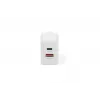 Carregador USB de parede DIGITUS 20W, 1x USB-C, 1x USB-A, entrada 100–240V, branco