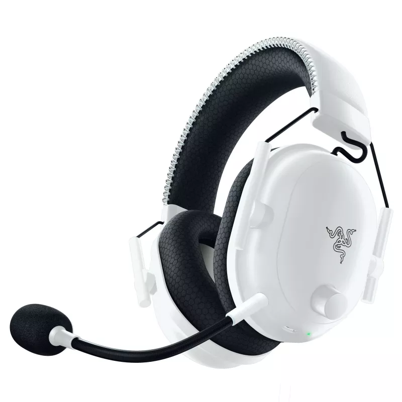 Headset Razer BlackShark V2 Pro para PlayStation sem fios arco de cabeça gaming USB Type-C Bluetooth branco