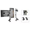 Suporte de monitor MACLEAN MC-854 para dois monitores 17–27 polegadas VESA 75x75 / 100x100, suporte de secretária de braço duplo