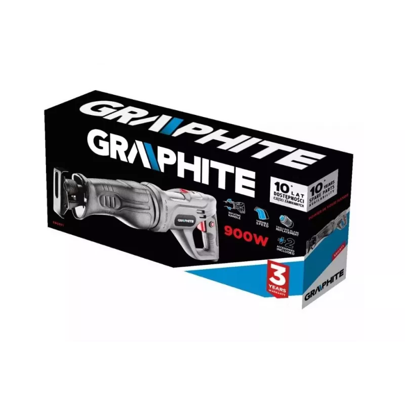 Graphite 58G971 serra de sabre, 900 W, curso 20 mm