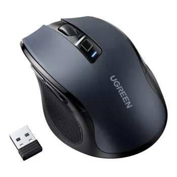 Rato UGREEN 90855 sem fios ótico USB 2,4GHz Bluetooth 5.0 4000 DPI preto