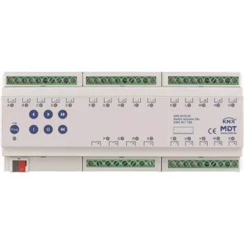 MDT AKK-2416.03 atuador de comutação 24 vias 12TE REG 16A 230VAC compacto 70µF 10EVG (AKK-2416.03)