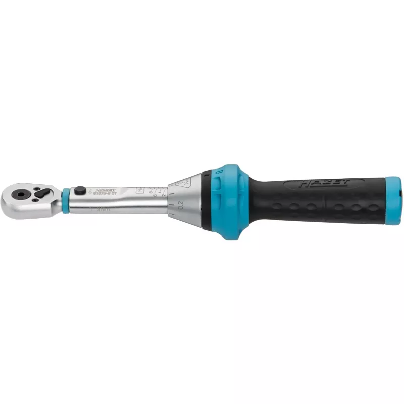 Chave dinamométrica 5107B-3CT para bits, 1/4 (Azul/Preto, catraca reversível)