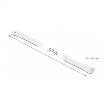 Manga de malha DeLOCK 20805 10 m x 19 mm branco