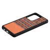 Capa para telemóvel Man and Wood para Samsung Galaxy S20 Ultra — padrão xadrez castanho com contorno preto