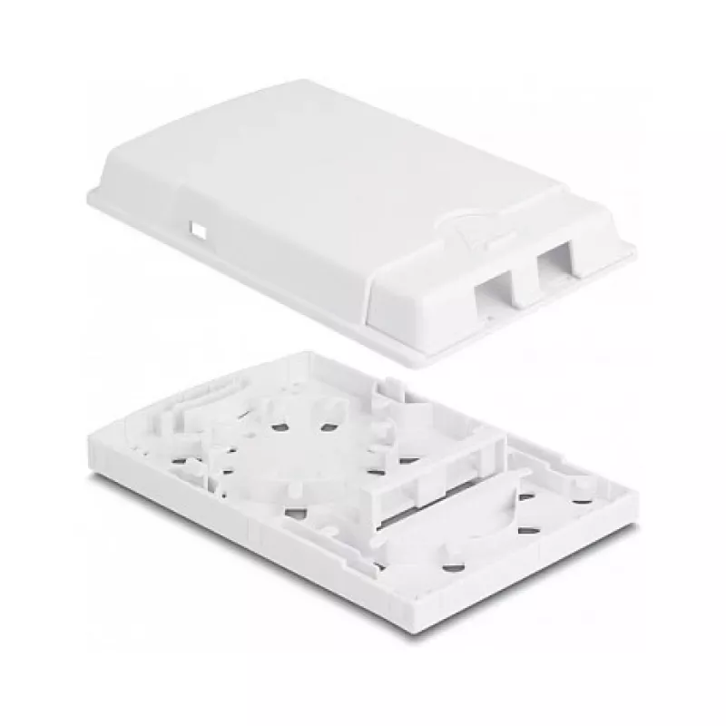 Tomada de fibra ótica DeLOCK 2 x SC Simplex LC Duplex branco