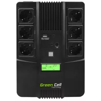 Green Cell AiO 800VA LCD UPS fonte de alimentação ininterrupta Line-Interactive 0,8 kVA 480 W 6 tomadas