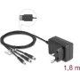 DeLOCK 41466 fonte de alimentação externa 5V 2A 10W, DC 3,5x1,35/5,5x2,1/5,5x2,5 mm