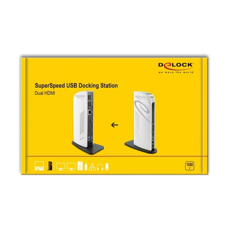 Docking station USB DeLOCK 87771 Dual HDMI Full-HD USB 3.2 LAN Áudio