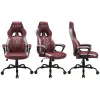 Cadeira de escritório Subsonic SA5642-H1 assento acolchoado encosto acolchoado castanho branco