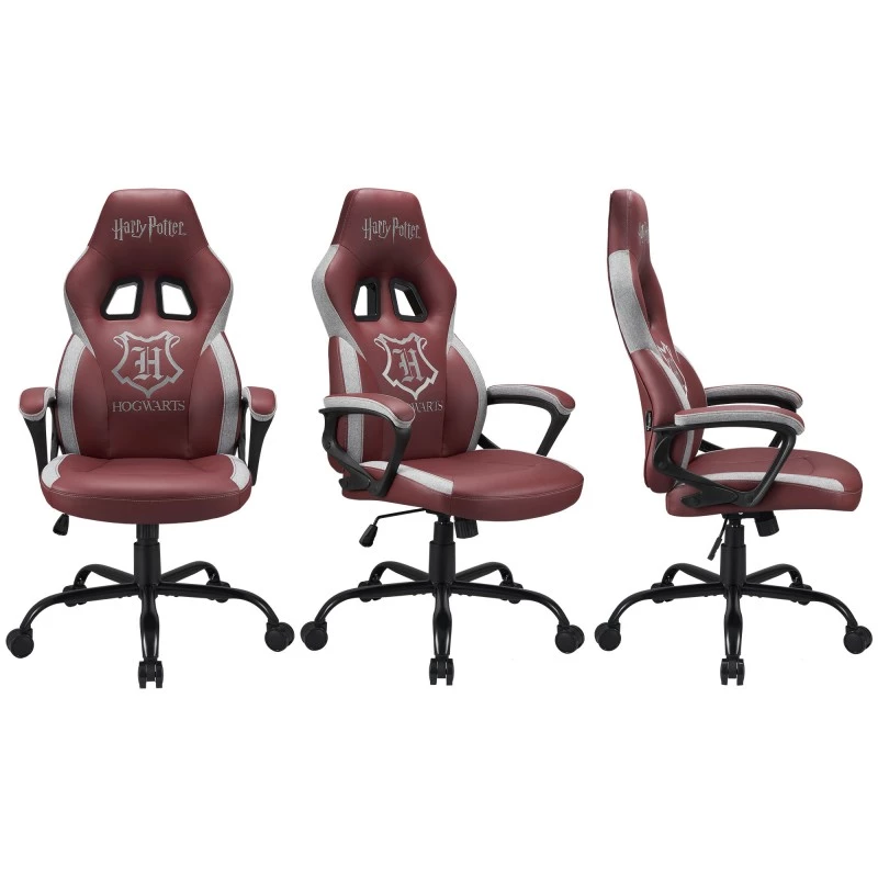 Cadeira de escritório Subsonic SA5642-H1 assento acolchoado encosto acolchoado castanho branco