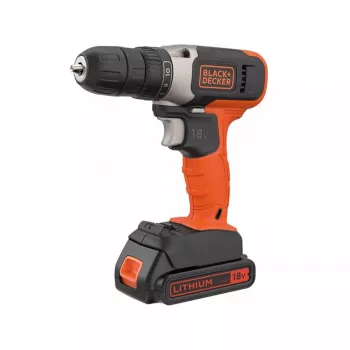 BLACK & DECKER | Berbequim aparafusador com bateria | BCD001C2-QW | 18 V | 2x1,5 Ah | Lítio