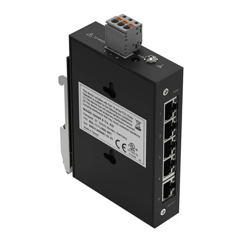 WAGO 852-1111/000-001 Industrial-ECO-Switch, 5 portas 1000
