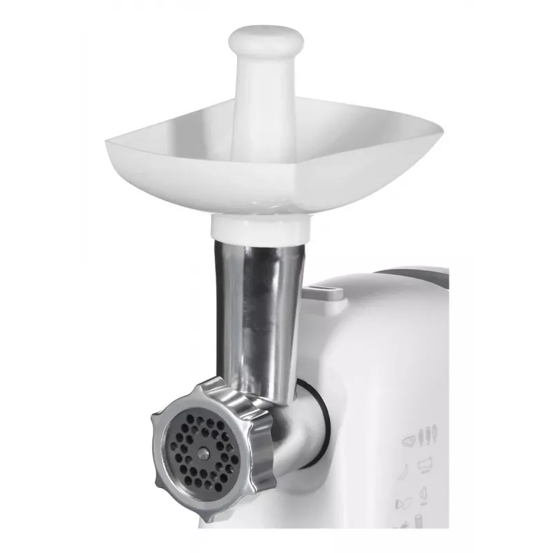 Picadora de carne ESPERANZA EKM033, 2200 W, branco, lâmina de aço inoxidável, marcha atrás, acessório para salsichas, acessório kebbe
