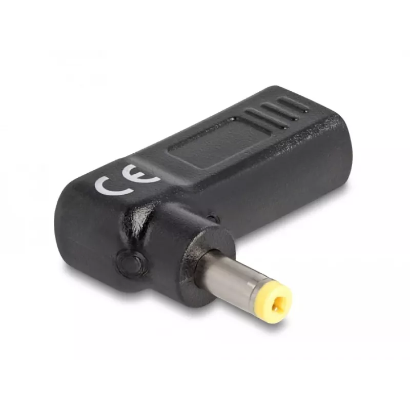 Adaptador DeLOCK USB Type-C fêmea para HP 4,8 x 1,7 mm macho 90° angular