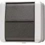 Interruptor de luz JUNG 806W — caixa de plástico, cinzento/branco, controlo por tecla, 1 unid.