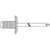 Rebite cego GESIPA Polygrip 4,8x10 Al/Aço flange grande para espessura de material 0,5–6,5 mm, embalagem de 250