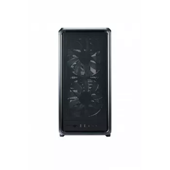 Torre Midi PC Cooler Master MasterFrame 500 Mesh — preta com lateral transparente, suporta ATX/EATX, 2x200 mm à frente, 1x120 mm atrás