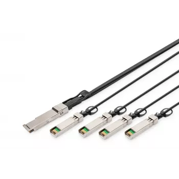 Cabo de ligação direta Digitus 40G QSFP+ para 4xSFP+ 1m