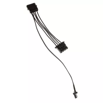 Adaptador de alimentação de ventoinha Kolink 3-Pin para 2×4-Pin Molex, 245 mm, preto