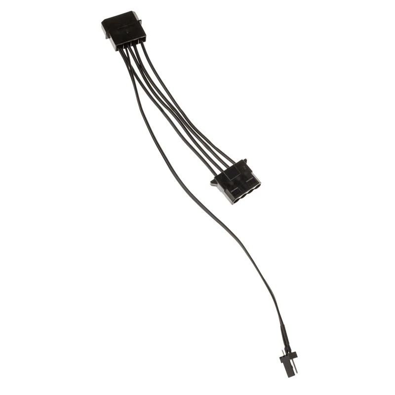 Adaptador de alimentação de ventoinha Kolink 3-Pin para 2×4-Pin Molex, 245 mm, preto