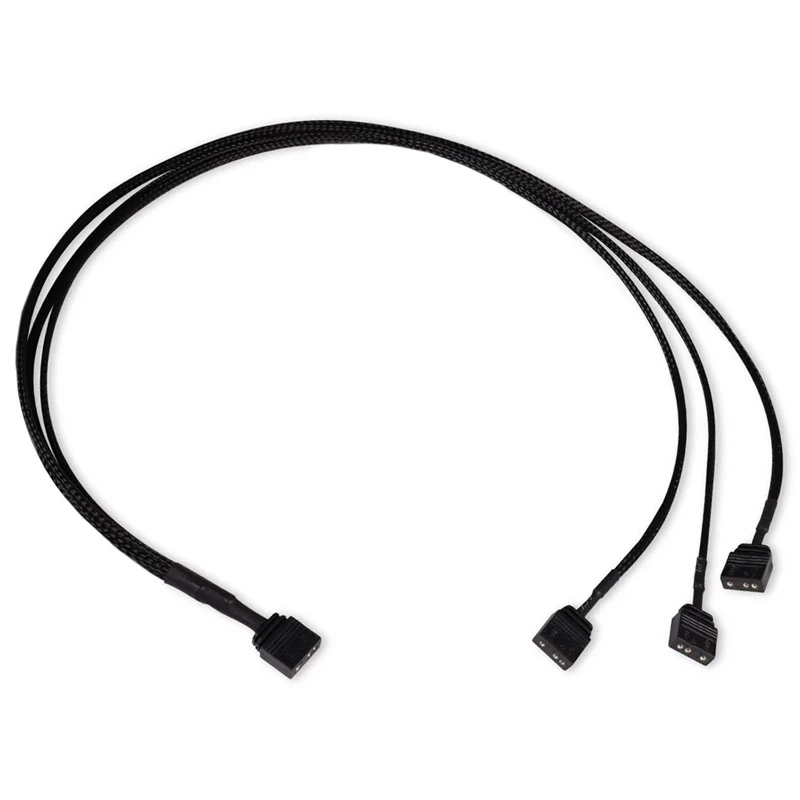 Cabo divisor RGB em Y Alphacool 18707 5V preto 600mm