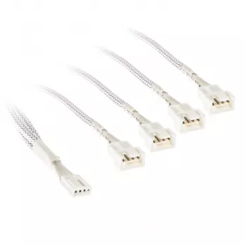 Cabo divisor de ventoinhas Kolink 1-4 PWM - 35cm, entrançado, branco (PGW-AC-KOL-161)