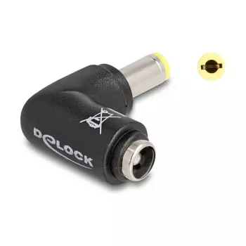 Conector de cabo DeLOCK 80795 DC 5,5 x 2,1 preto macho/fêmea