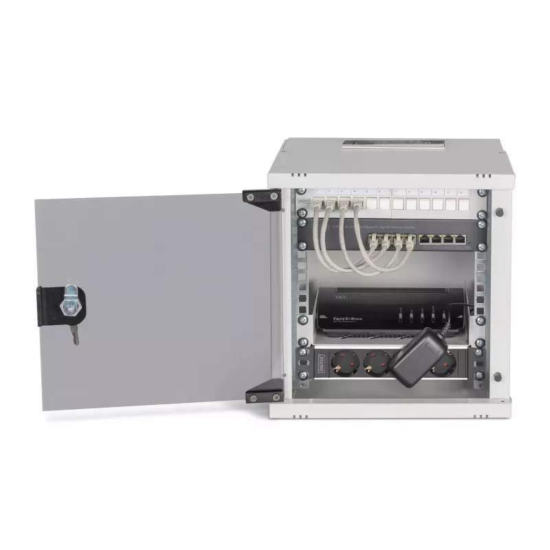Conjunto de rede Digitus SOHO Pro, 254 mm (10) - 6U, 315 x 300 mm (L x P)