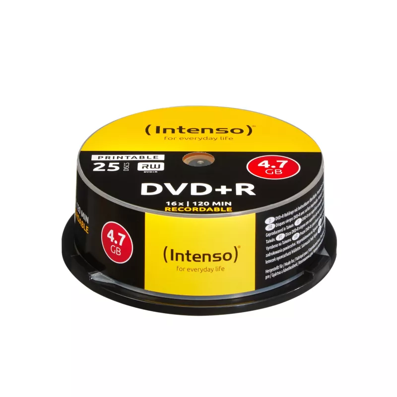 DVD+R Intenso 4,7 GB imprimível 16x 25 unid.
