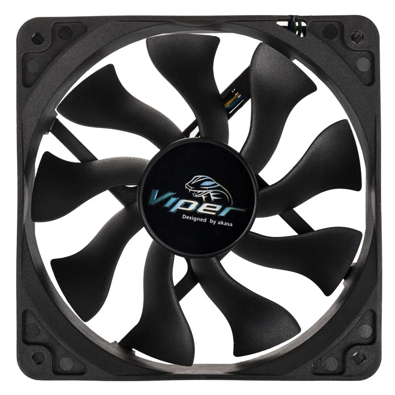 Ventoinha de caixa AKASA Viper 120mm - Preto