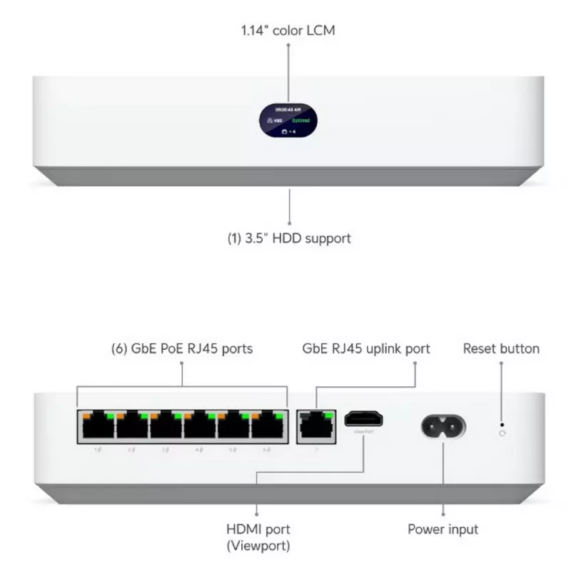 Kit de videovigilância Ubiquiti UNVR-Instant com fios