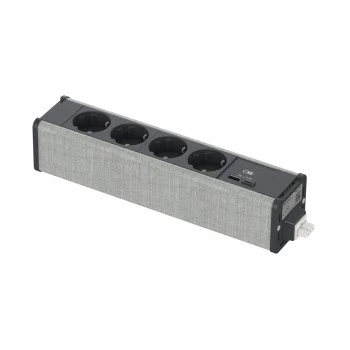 Schneider Electric Unica SYSTEM+ MOD.UNIT 4XSCHUKO+USBA/C antracite/cinzento