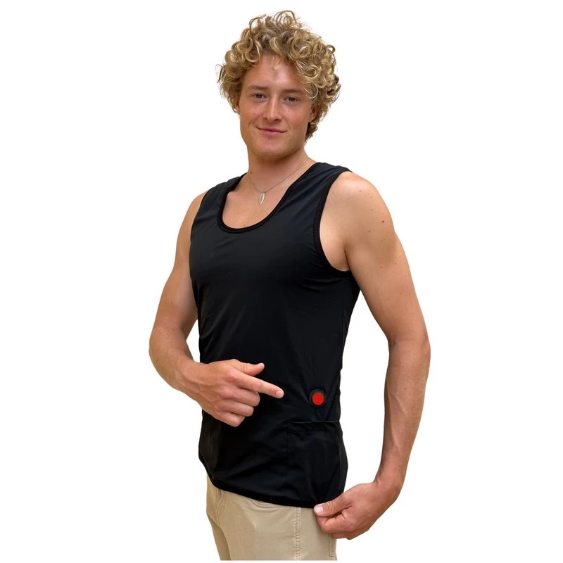 Glovii GV2L proteção corporal para desportos de inverno colete aquecido esqui, snowboard unissexo poliéster preto