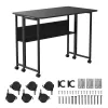 Mesa dobrável Maclean, preta, móvel 100x58 cm, máx. 50 kg, MC-126 B