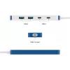 Hub USB-C HYPER HyperDrive Flex HD5200BUGL — 4 portas, azul