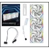 Lian Li UNI FAN SL Wireless 120 ARGB PWM ventoinha para caixa, 120 mm, pack de 3 com controlador, branca