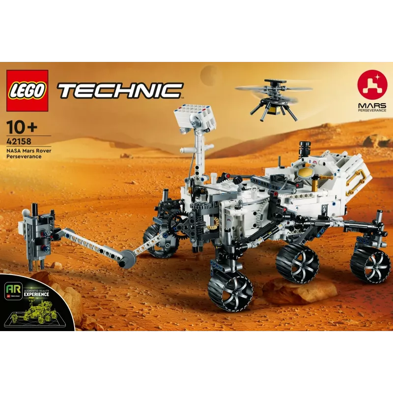 LEGO Technic NASA Mars Rover Perseverance Conjunto espacial com experiência de app AR Conjunto de descoberta científica Aprenda sobre engenharia de veículos Brinquedo de construção