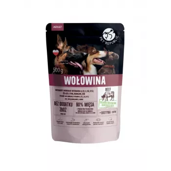 Ração húmida para cães PetRepublic PET REPUBLIC Adult vaca 500 g
