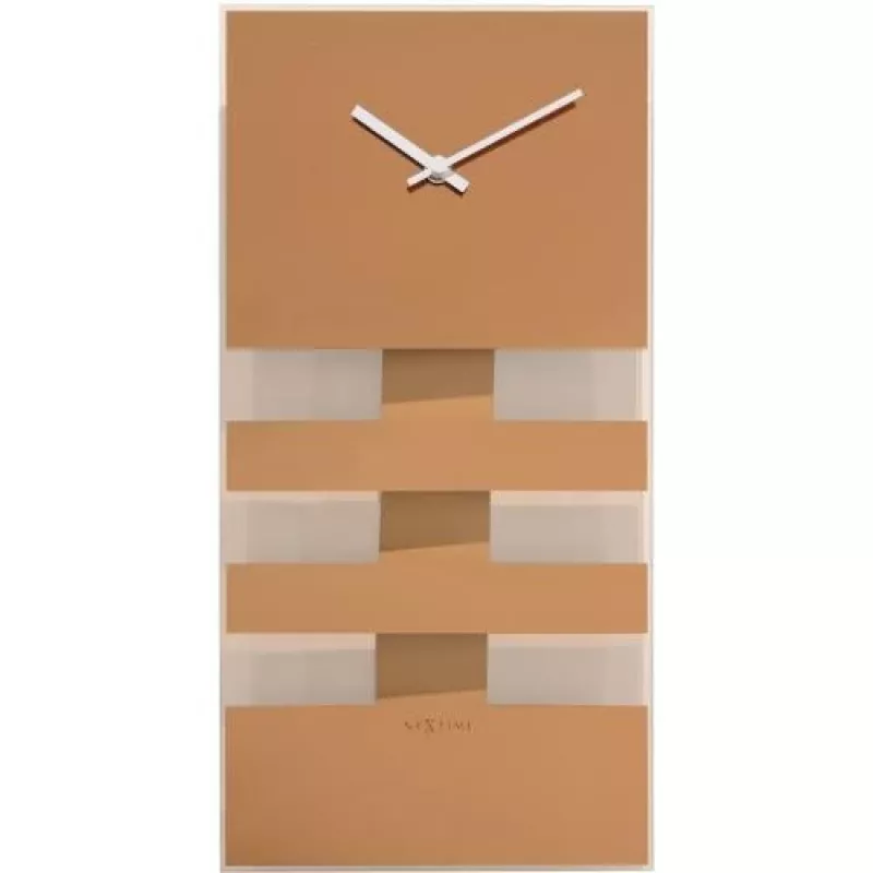 NeXtime Relógio de parede 2855co Bold Stripes, 38x19 cm, parede, cobre