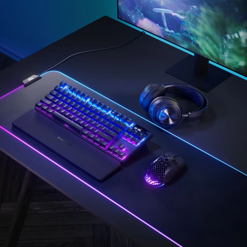 Teclado gaming Steelseries Apex Pro TKL USB + RF Wireless + Bluetooth QWERTZ alemão preto