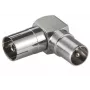 Adaptador de cabo Microconnect COAXADAPTERA Coax prateado