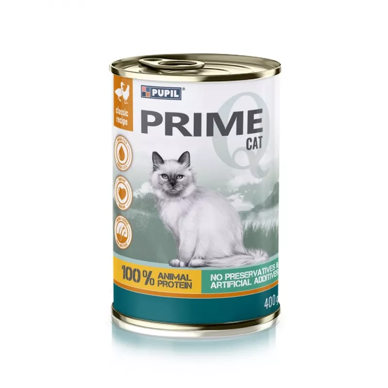PUPIL Prime rico em Frango e Pato - Alimento húmido para gatos - 400 g