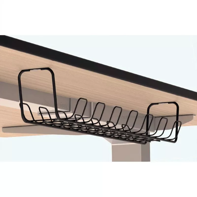 ROTRONIC-SECOMP Roline - cabo - organizador - grelha - montagem sob a mesa - preto (embalagem de 2)